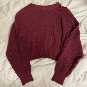 Garage size small burgundy/maroon knit shirt